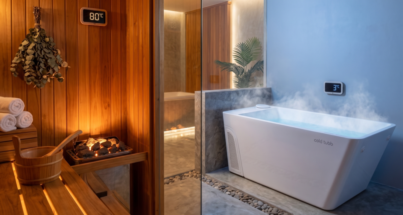 Sauna and Ice Bath Contrast Therapy Cold Plunge Tub Coldtubb Thailand